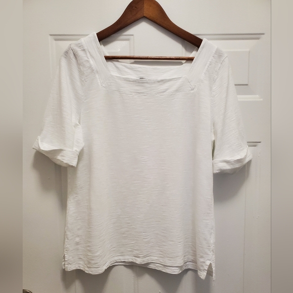 Talbots Square -Neck Tee. - Picture 1 of 5
